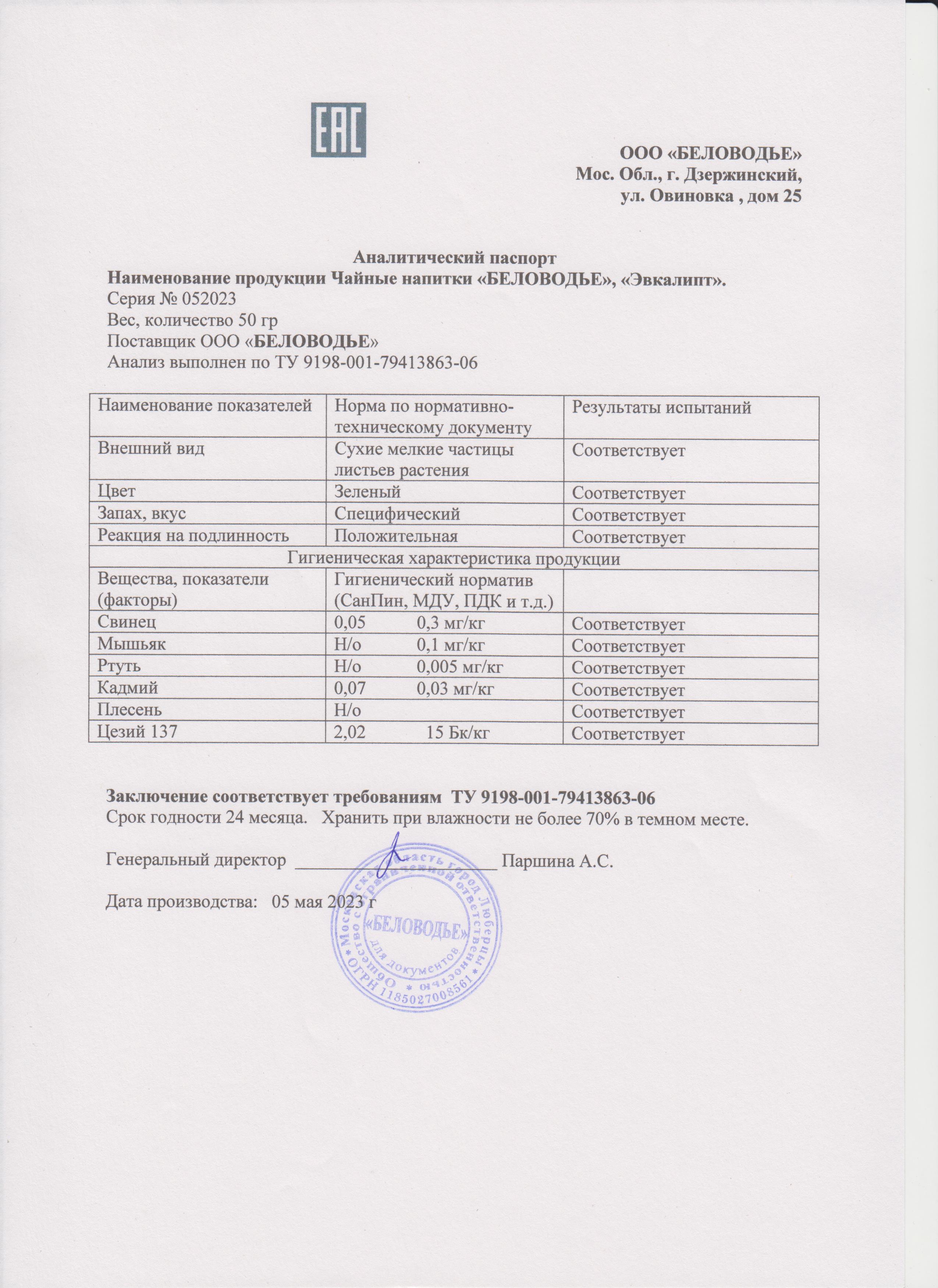 Паспорт №052023